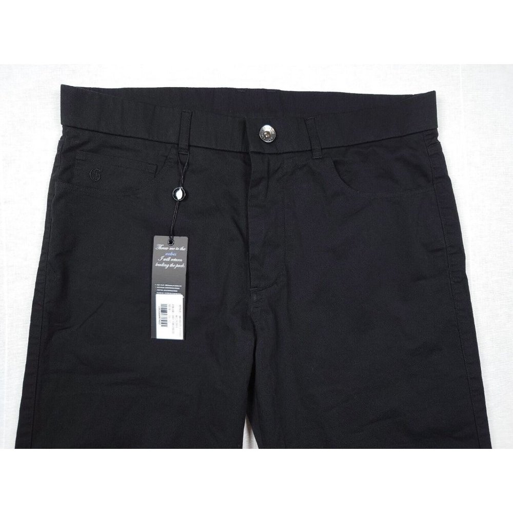 NEW Greyson Amagansett Golf Pants Trouser 33 x 32 Solid Black 5-Pocket NWT